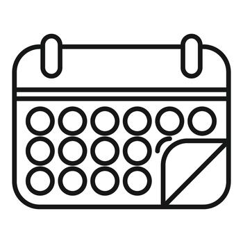 Calendar icon scheduling appointments dates important events vector