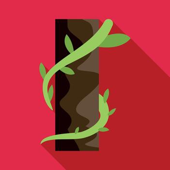 vino creciente alrededor árbol maletero en contra rojo antecedentes vector