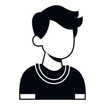 User profile icon avatar representing an anonymous person vector