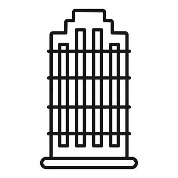 rascacielos línea Arte edificio urbano arquitectura icono vector