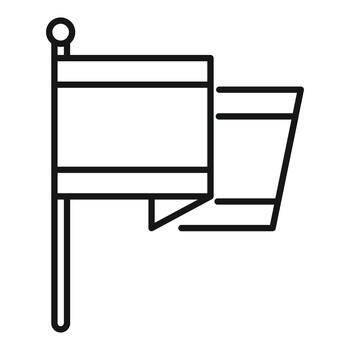 Mailbox with flag up indicating awaiting mail delivery vector