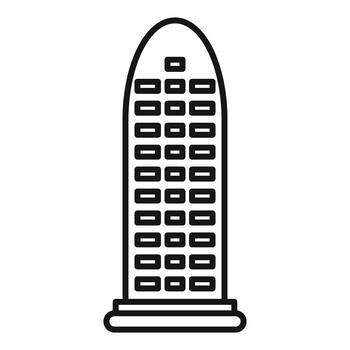 rascacielos edificio icono representando moderno urbano arquitectura vector