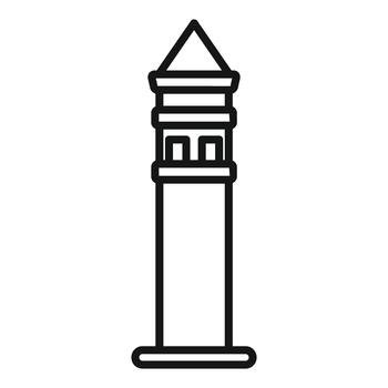 torre edificio arquitectura icono contorno línea Arte vector