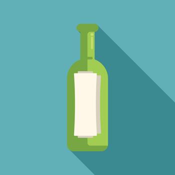 mensaje en botella icono enviando comunicación vector