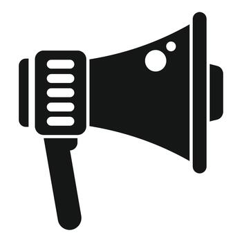 megáfono icono radiodifusión importante mensaje y anuncio vector