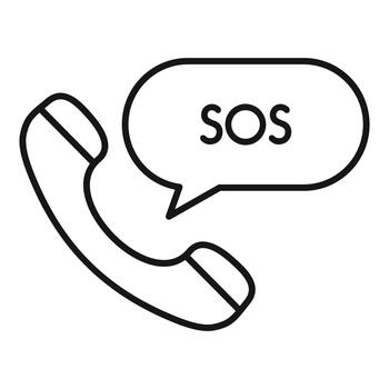 emergencia teléfono llamada con llamada de socorro mensaje habla burbuja vector