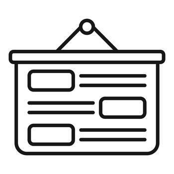 proyecto planificación tablero colgante, organizando tareas, y cronograma vector