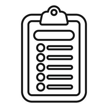 portapapeles demostración Lista de Verificación documento para encuesta y reporte vector