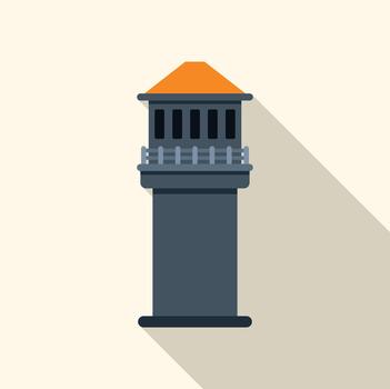 Guard tower providing surveillance and security observation vector