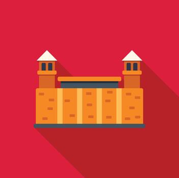 Prison building icon showing flat design concept vector