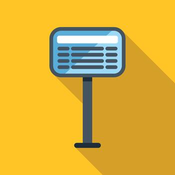 Information board displaying schedule and timetable data vector