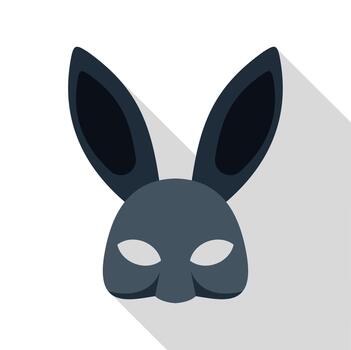 Bunny rabbit mask icon creating a mysterious costume vector