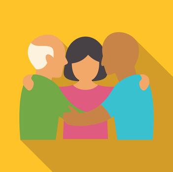 diverso grupo de personas abrazando demostración apoyo y comunidad vector