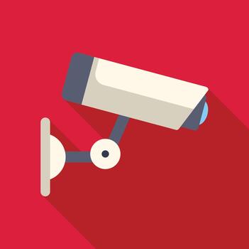 Security camera monitoring, protecting, and surveilling property vector