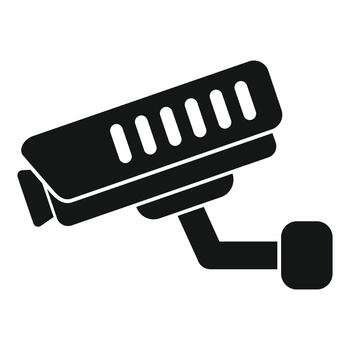 Security camera monitoring system icon concept vector