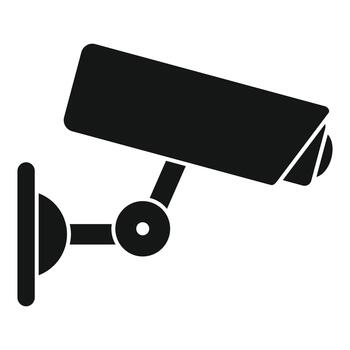 seguridad cámara icono proteger propiedad con vigilancia sistema vector