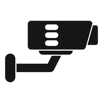 Security camera icon for monitoring and surveillance systems vector