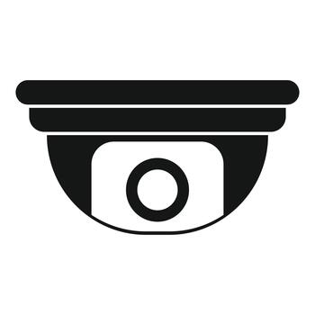 Security dome camera monitoring system with surveillance icon vector