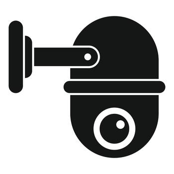 Security camera monitoring system icon for safety vector