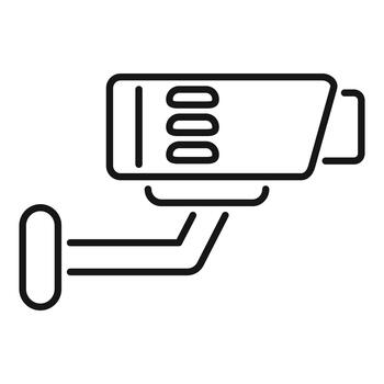 Surveillance security camera icon monitoring protection system vector