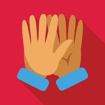 Clapping hands demonstrating appreciation and praise gesture vector