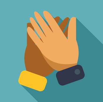 manos aplausos demostración acuerdo, trabajo en equipo, y apoyo vector