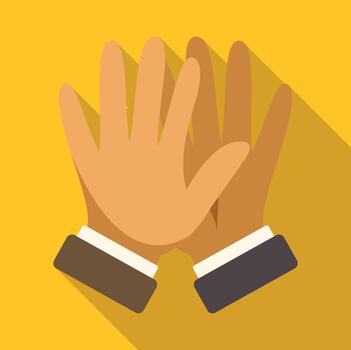 Hands clapping applauding expressing praise and appreciation vector