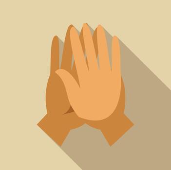 Clapping hands showing applause and ovation gesture vector