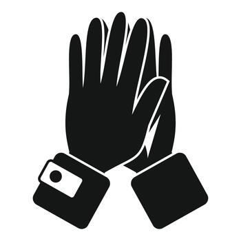 Clapping hands gesture icon representing applause success vector
