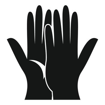 manos alto cinco representando unidad y trabajo en equipo vector