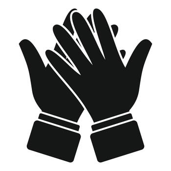 Clapping hands showing applause gesture icon vector
