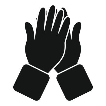 Clapping hands gesture expressing applause and appreciation vector