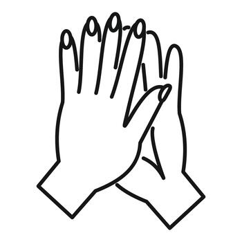 Hands clapping gesture showing appreciation and praise vector