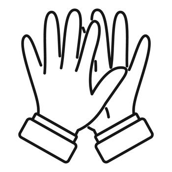 Clapping hands showing appreciation and approval icon vector