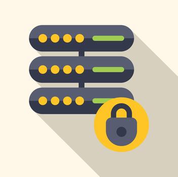 Server database security protecting private network data vector