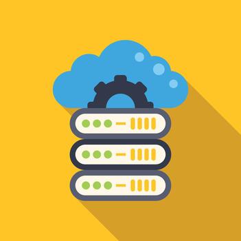 nube informática almacenamiento datos en red servidor vector