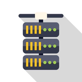 Server rack providing data center hosting service vector