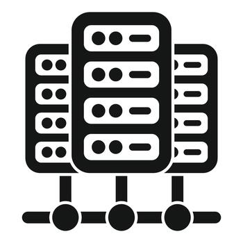 servidor estante red conectando nube hospedaje informática datos vector