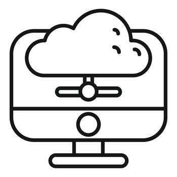Cloud computing server settings managing data concept vector