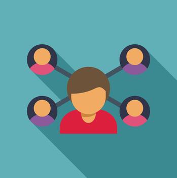 People connecting on a social network community concept vector