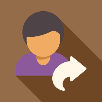 Sharing user profile icon for social networks vector