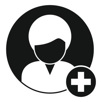 usuario perfil icono agregando nuevo amigo contacto vector