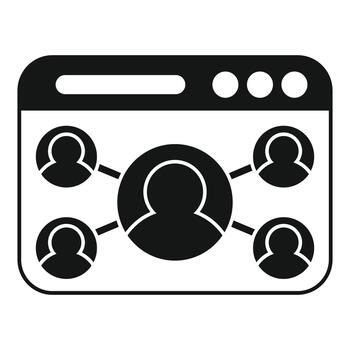 Online social network connecting users community web page vector