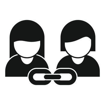 People users connecting teamwork partnership and relationship icon vector