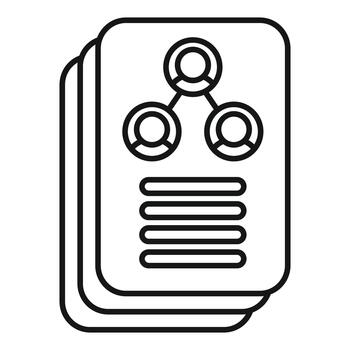 Organizational chart document showing business team structure vector