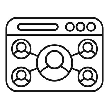 red de los usuarios conectando en un social medios de comunicación sitio web vector