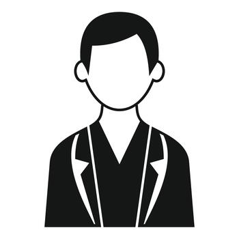 Man avatar icon representing user profile vector