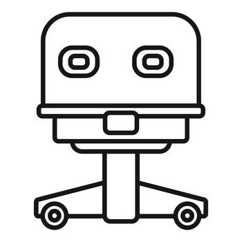 Artificial intelligence robot head concept line icon vector
