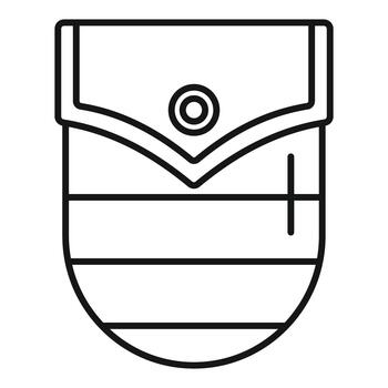 Patch pocket with a snap button vector