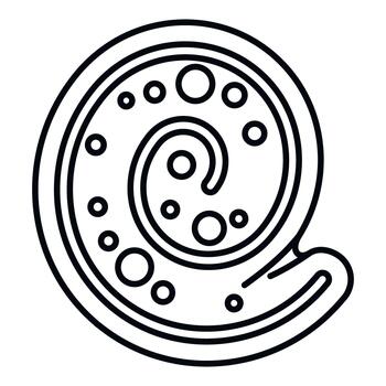 Abstract snail shell spiral line art pattern vector